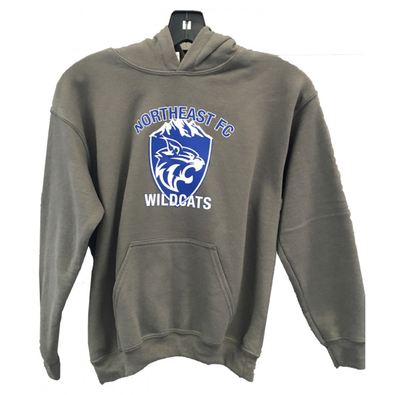 Wildcat Hooded Sweatshirt Shirt Colors Dark Grey Adult and Youth Sizes ...
